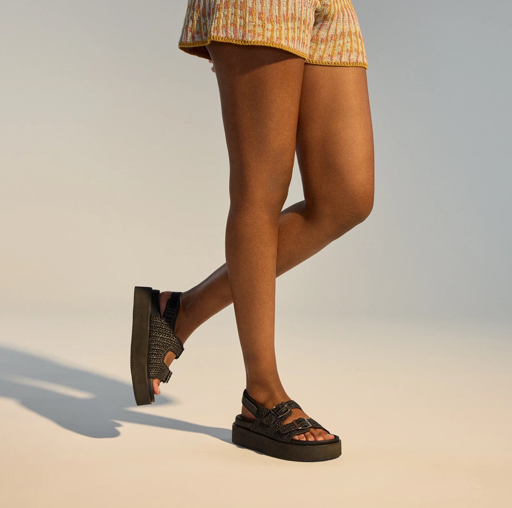 Rollie Ace Sandal Weave All Black - the tartan fox