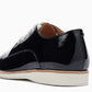 Rollie Derby Supersoft in Black Patent Crinkle Leather - the tartan fox