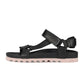 Rollie Sandal Tooth Wedge in Black/Pink - the tartan fox