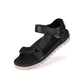 Rollie Sandal Tooth Wedge in Black/Pink - the tartan fox