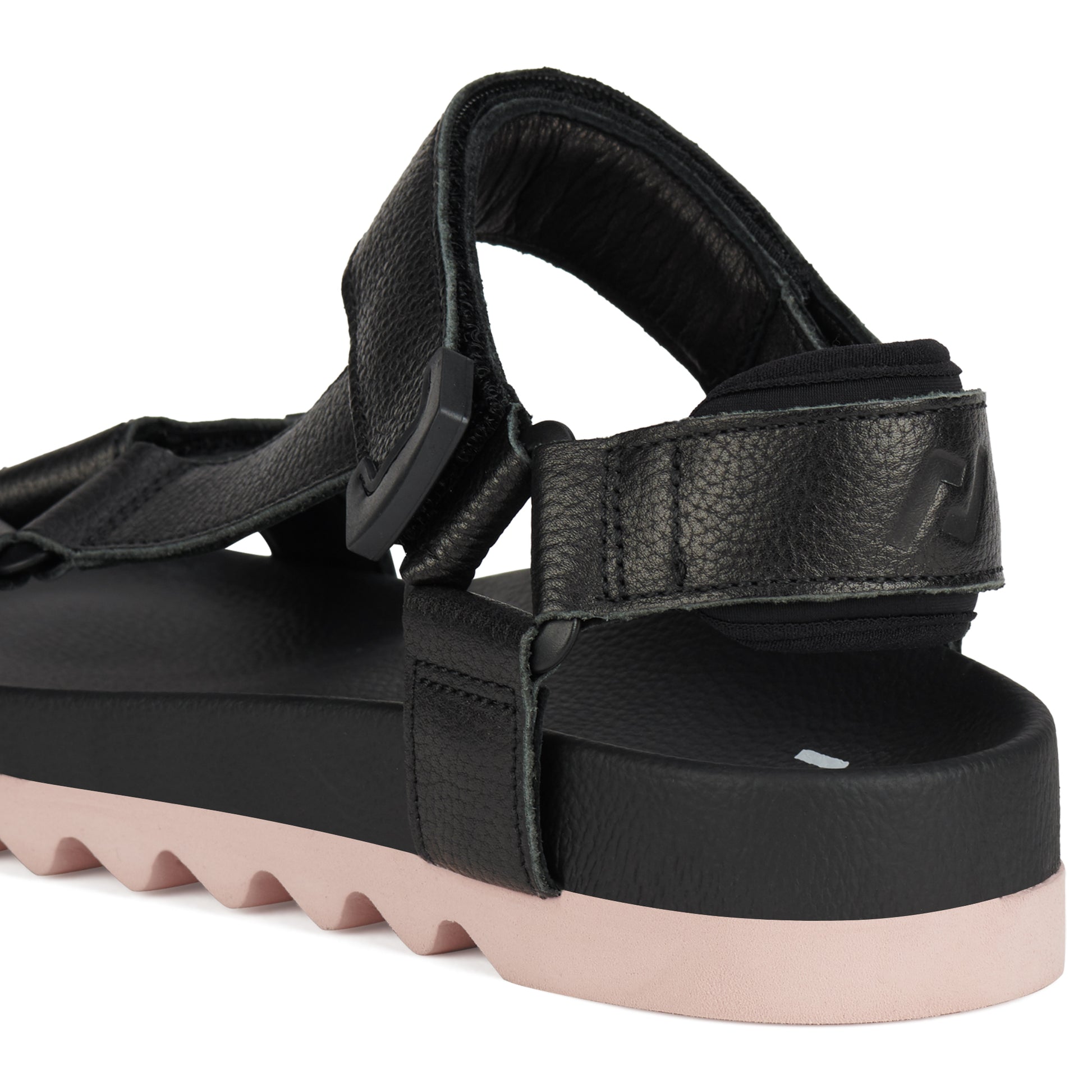 Rollie Sandal Tooth Wedge in Black/Pink - the tartan fox
