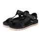Rollie Sandal Tooth Wedge in Black/Pink - the tartan fox
