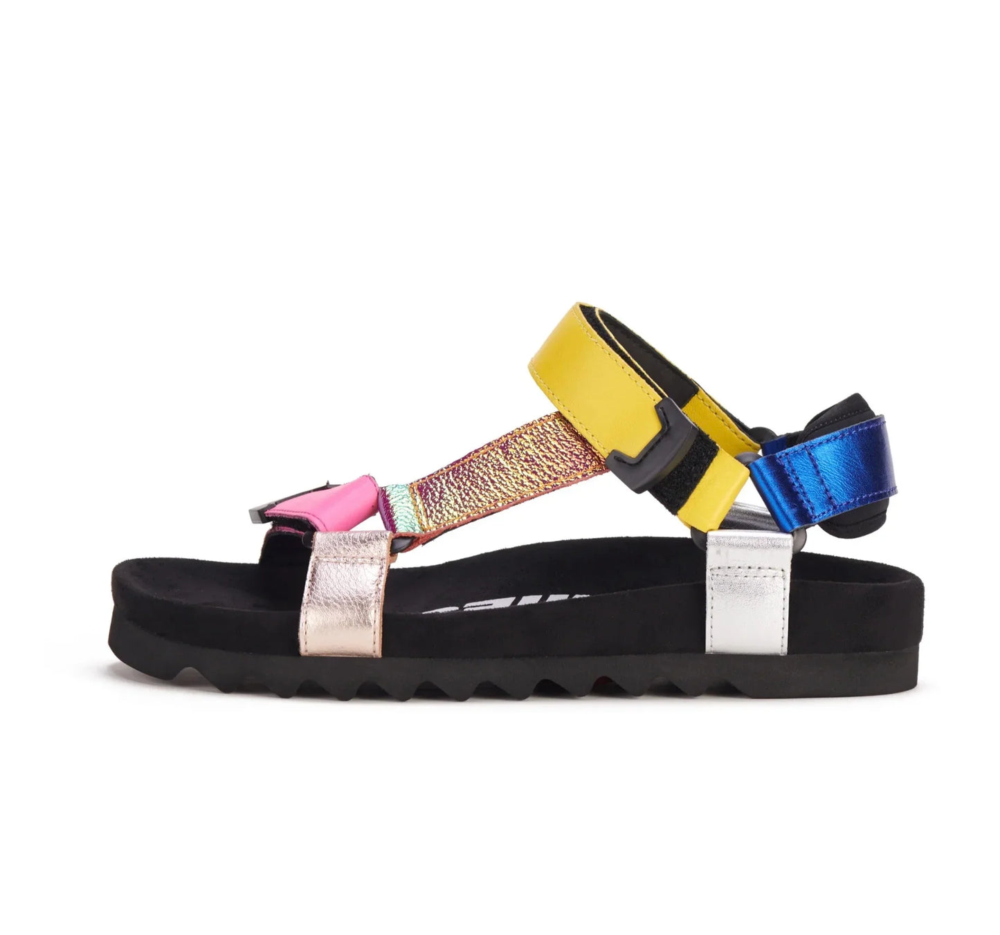 Rollie Sandal Tooth Wedge Mix Metallic