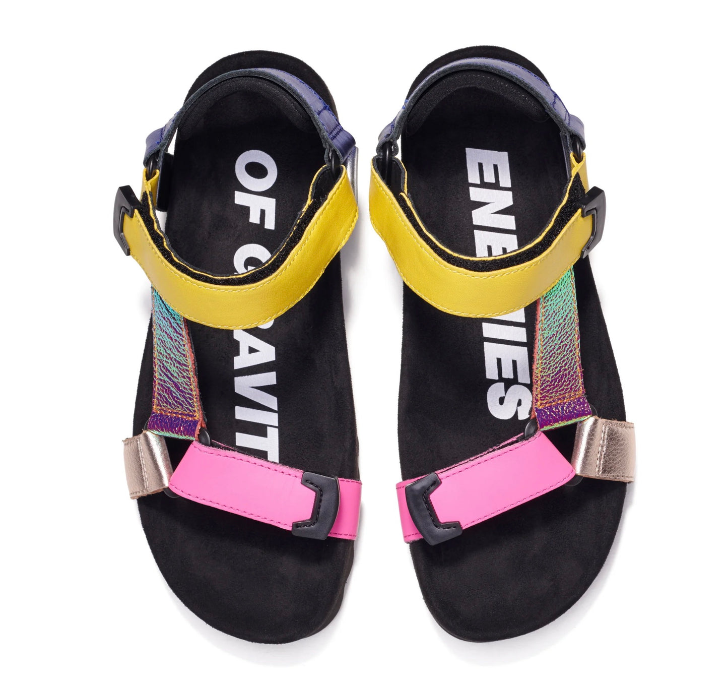 Rollie Sandal Tooth Wedge Mix Metallic