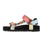 Rollie Sandal Tooth Wedge Multi Leopard