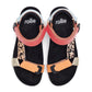 Rollie Sandal Tooth Wedge Multi Leopard
