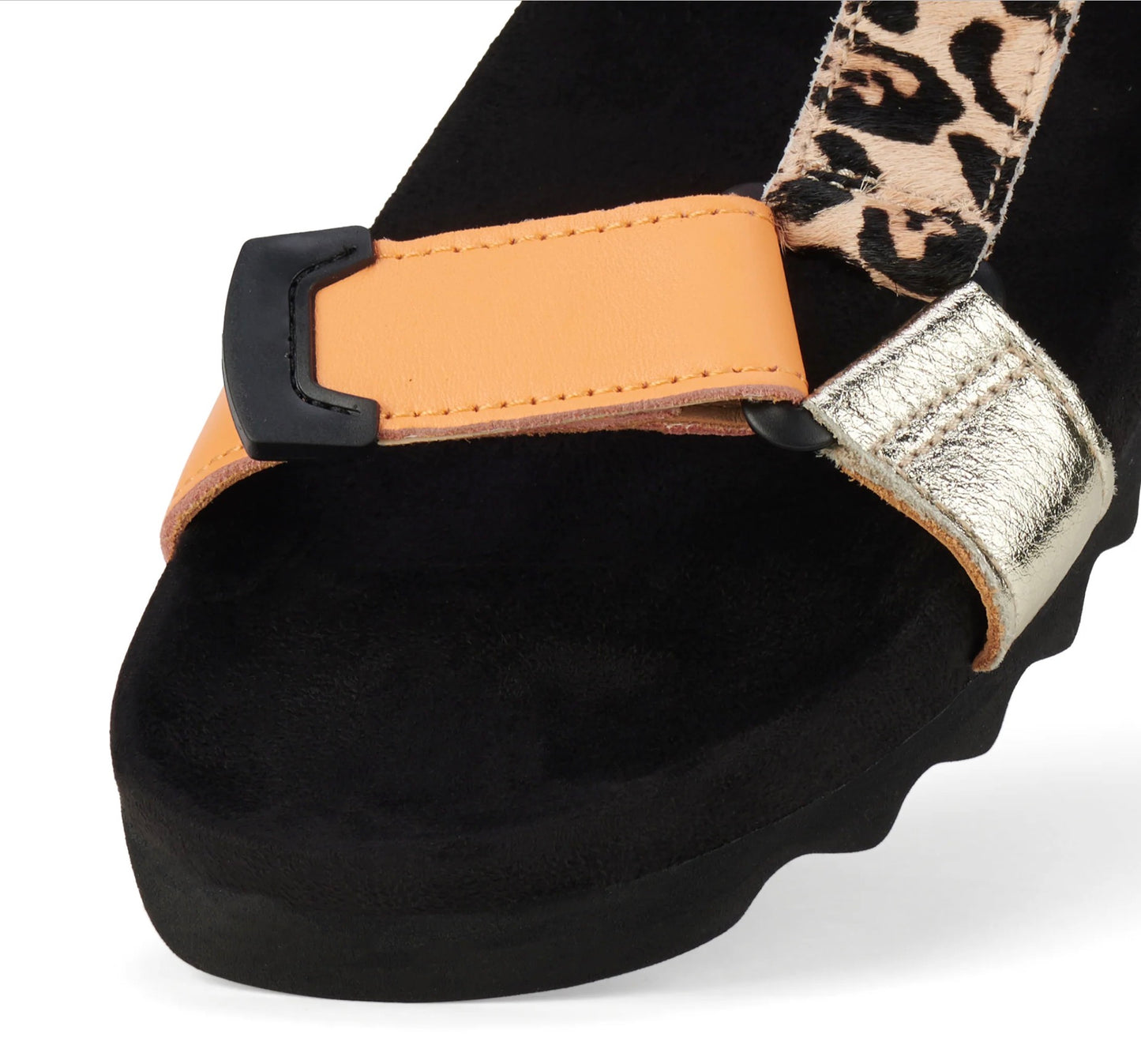 Rollie Sandal Tooth Wedge Multi Leopard
