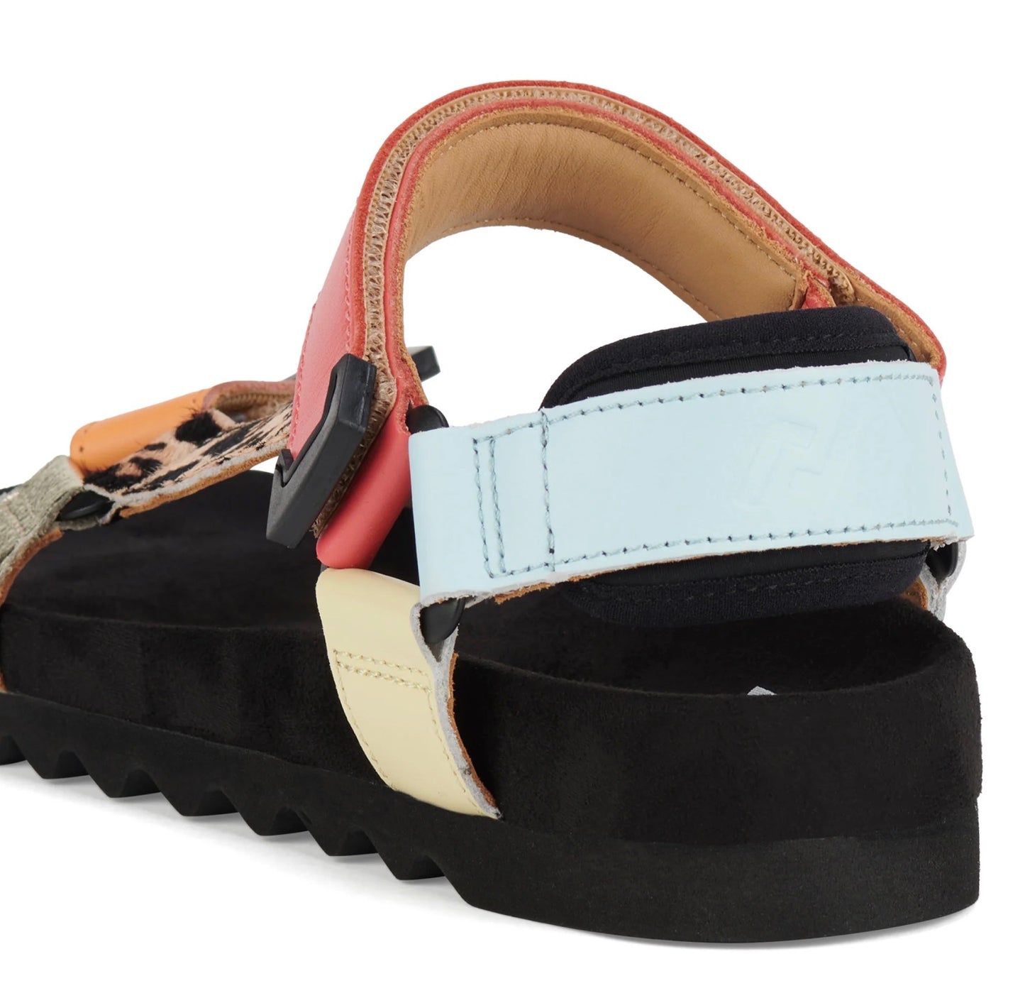 Rollie Sandal Tooth Wedge Multi Leopard