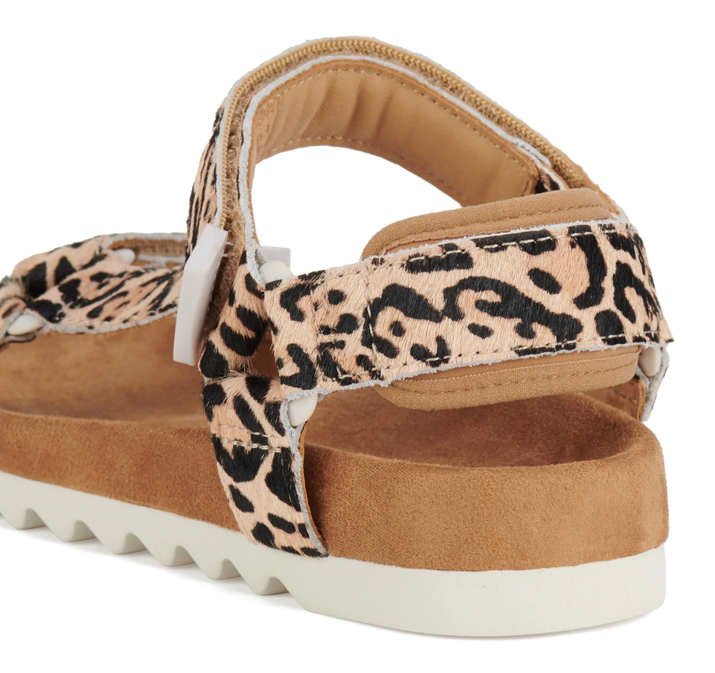 Rollie Sandal Tooth Wedge Neutral Leopard