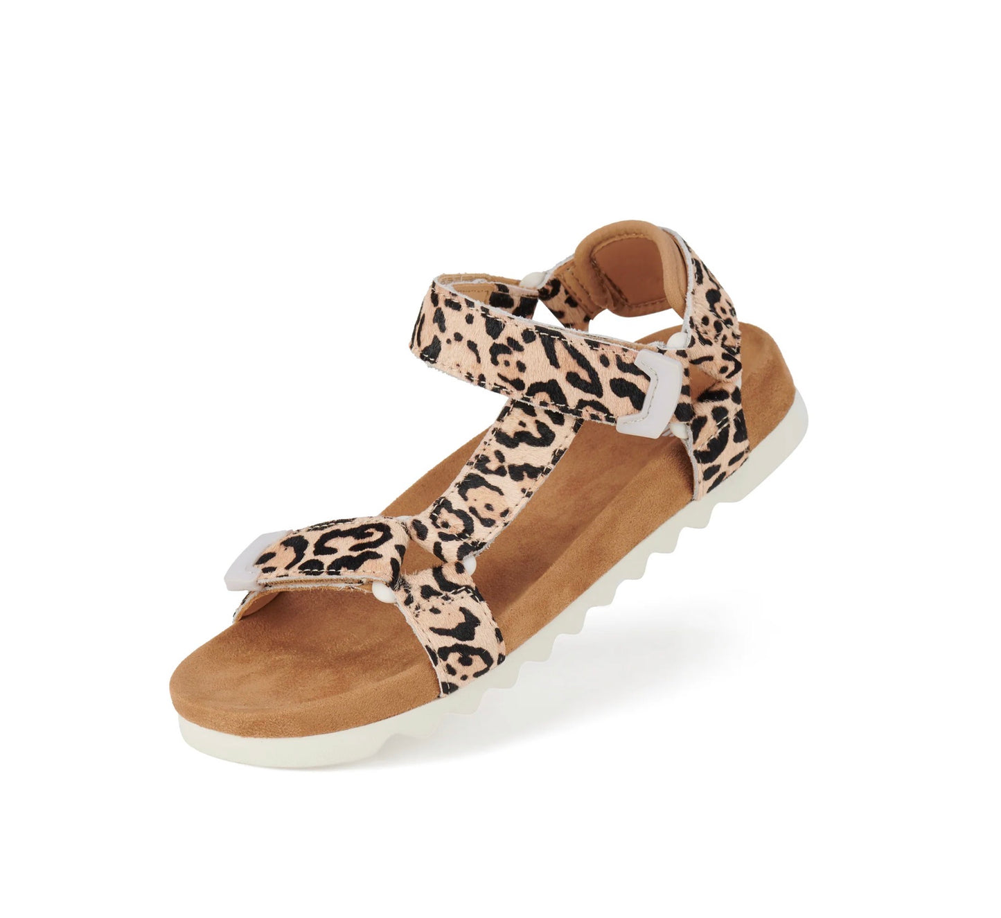 Rollie Sandal Tooth Wedge Neutral Leopard