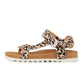 Rollie Sandal Tooth Wedge Neutral Leopard