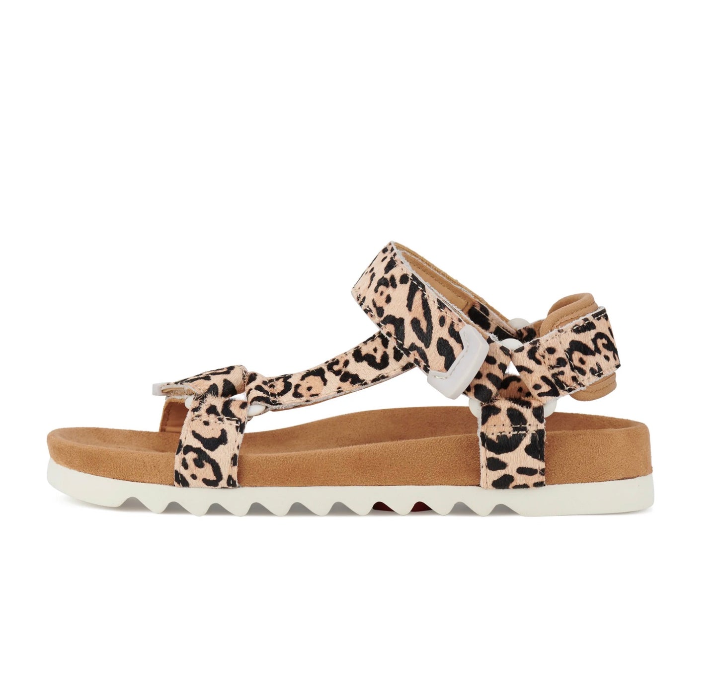 Rollie Sandal Tooth Wedge Neutral Leopard
