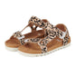 Rollie Sandal Tooth Wedge Neutral Leopard
