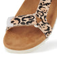 Rollie Sandal Tooth Wedge Neutral Leopard
