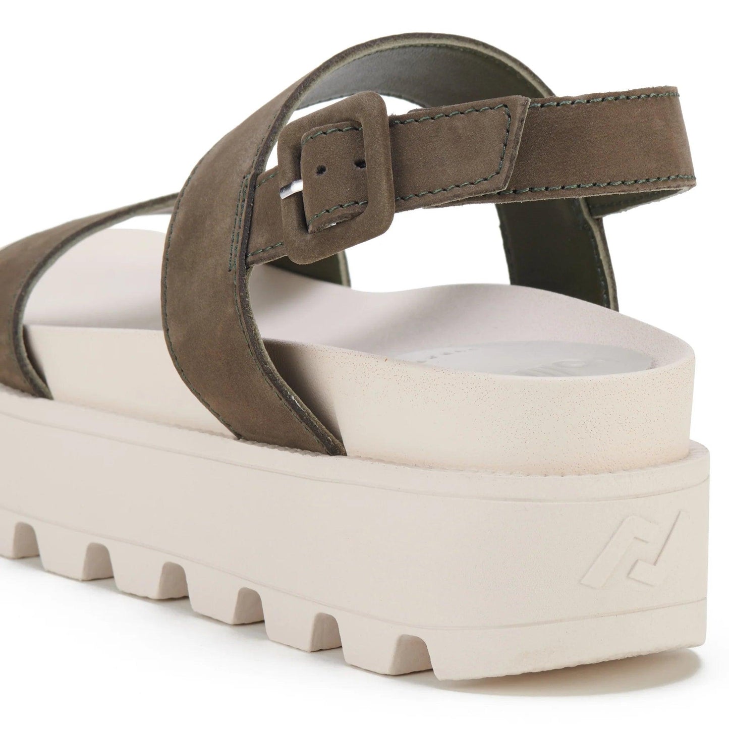 Rollie Zeze Wedge Strap Sandal in Khaki - the tartan fox