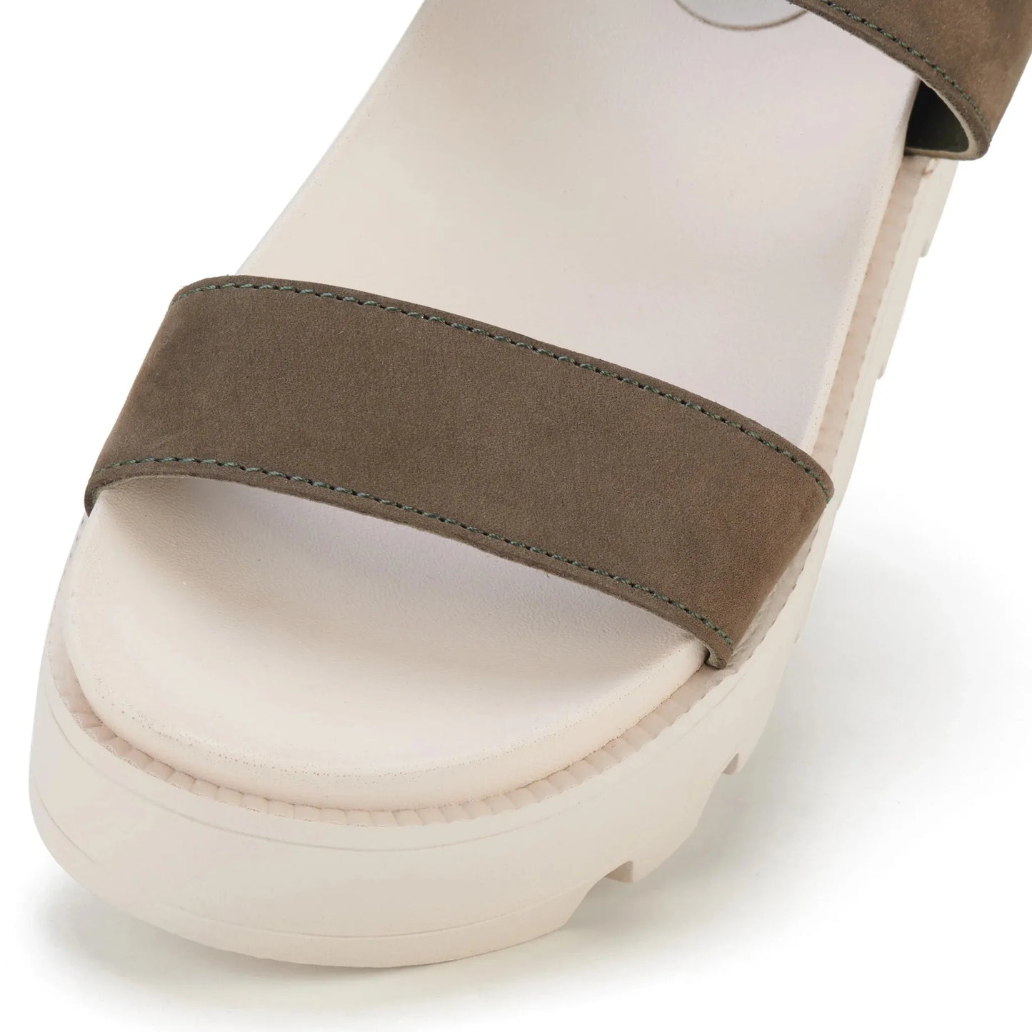 Rollie Zeze Wedge Strap Sandal in Khaki - the tartan fox