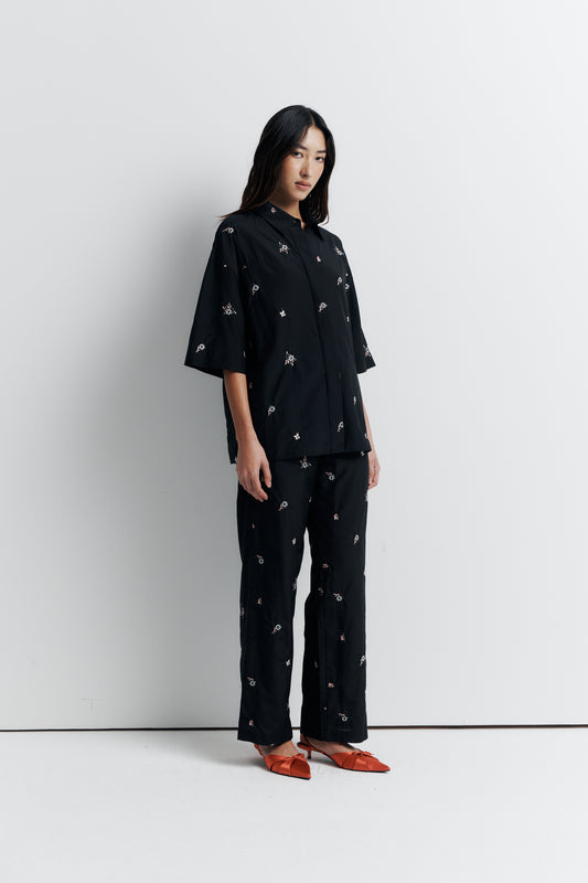 Romy June Pant in Nightshade Bloom - the tartan fox