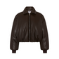 Romy Padded Bomber Jacket in Chocolate - the tartan fox