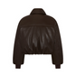 Romy Padded Bomber Jacket in Chocolate - the tartan fox