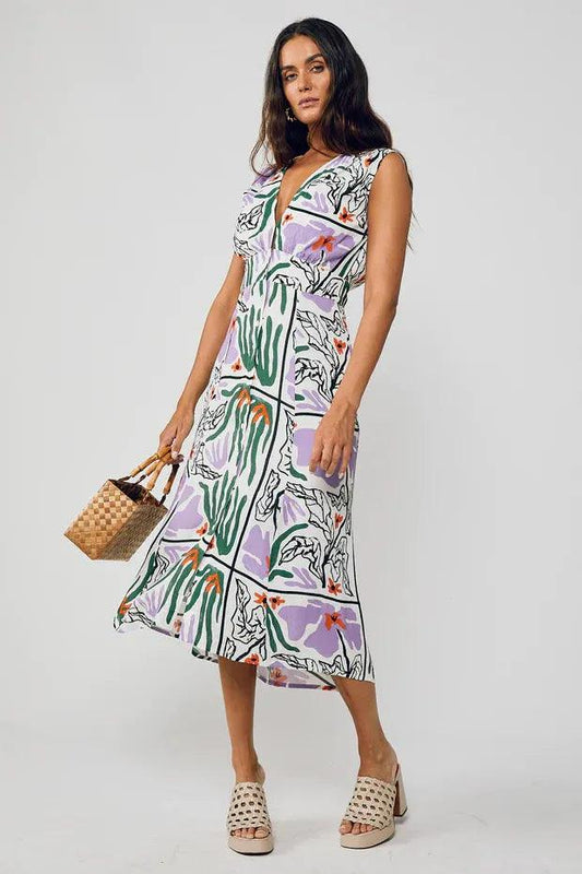 Rue Stiic Aggie Sleeveless Dress in Artistic Floral - the tartan fox