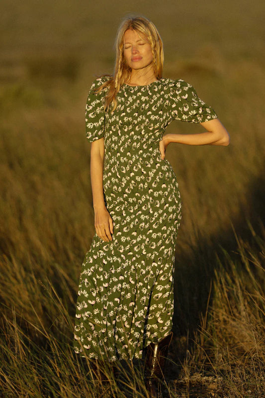 Rue Stiic Isabella Maxi Smock Dress in Garden Bloom - the tartan fox