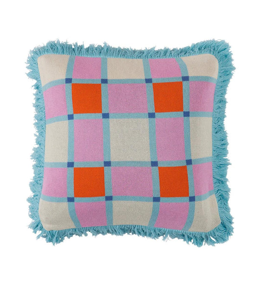 Sage and Clare Boland Knit Cushion - the tartan fox