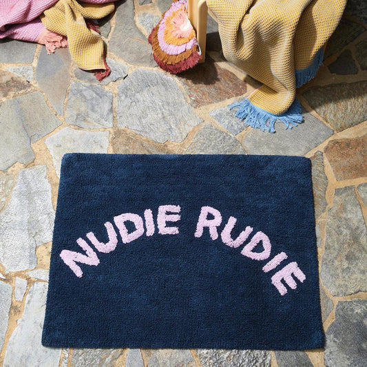 Sage and Clare Tula Nudie Bath Mat in Denim - the tartan fox