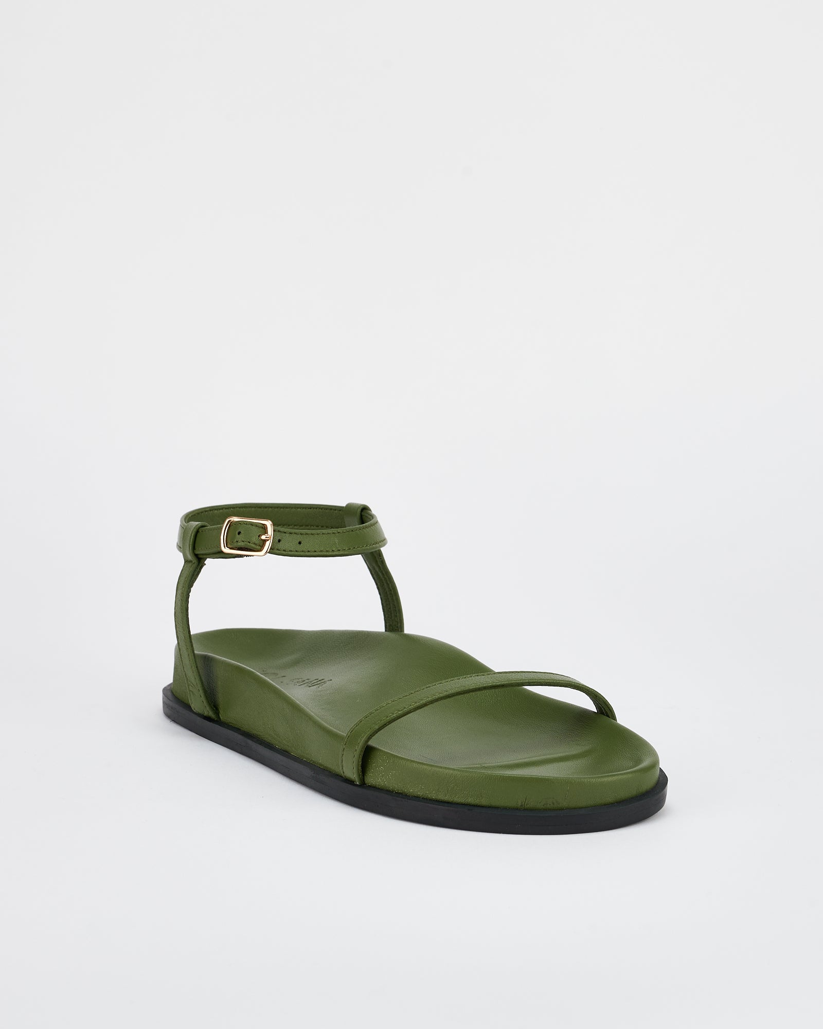 Sol Sana Formentera Footbed Sandal in Forest Green - the tartan fox