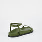 Sol Sana Formentera Footbed Sandal in Forest Green - the tartan fox