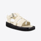 Sol Sana Hawkins Sandal in Off White and Black - the tartan fox