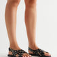 Sol Sana Kyra Sandal in Black Croc/Gold - the tartan fox