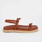 Sol Sana Manzoni Footbed Sandal in Cognac - the tartan fox