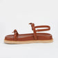 Sol Sana Manzoni Footbed Sandal in Cognac - the tartan fox