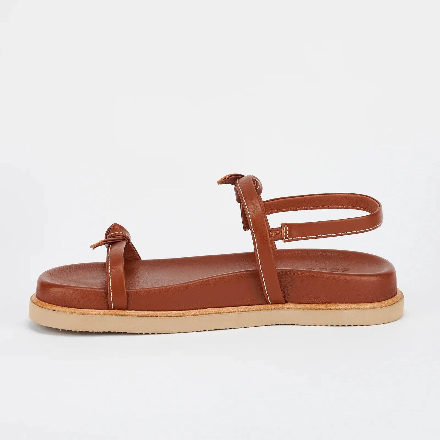 Sol Sana Manzoni Footbed Sandal in Cognac - the tartan fox