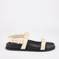 Sol Sana Tritan Footbed Sandal in Off White Leather - the tartan fox