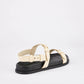 Sol Sana Tritan Footbed Sandal in Off White Leather - the tartan fox