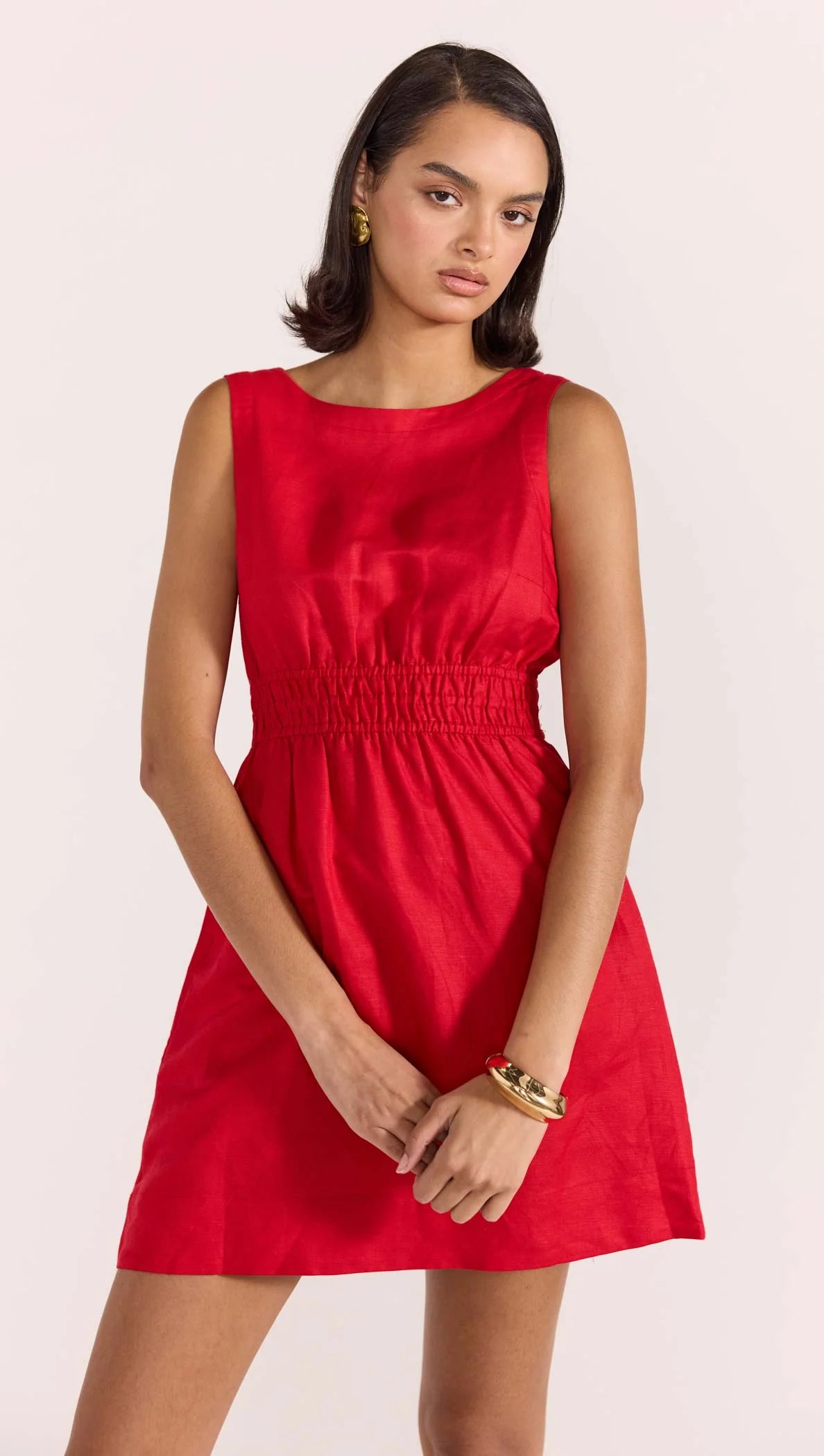 Staple the Label Amana Mini Dress in Red - the tartan fox