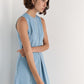 Staple the Label Amelia Chambray Dress in Light Wash Blue - the tartan fox