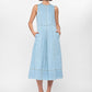 Staple the Label Amelia Chambray Dress in Light Wash Blue - the tartan fox