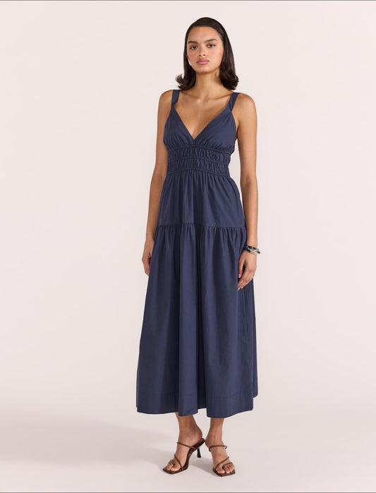 Staple the Label Asta Maxi Sundress in Navy - the tartan fox