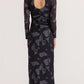 Staple the Label Aura Mesh Midi Dress in Abstract - the tartan fox