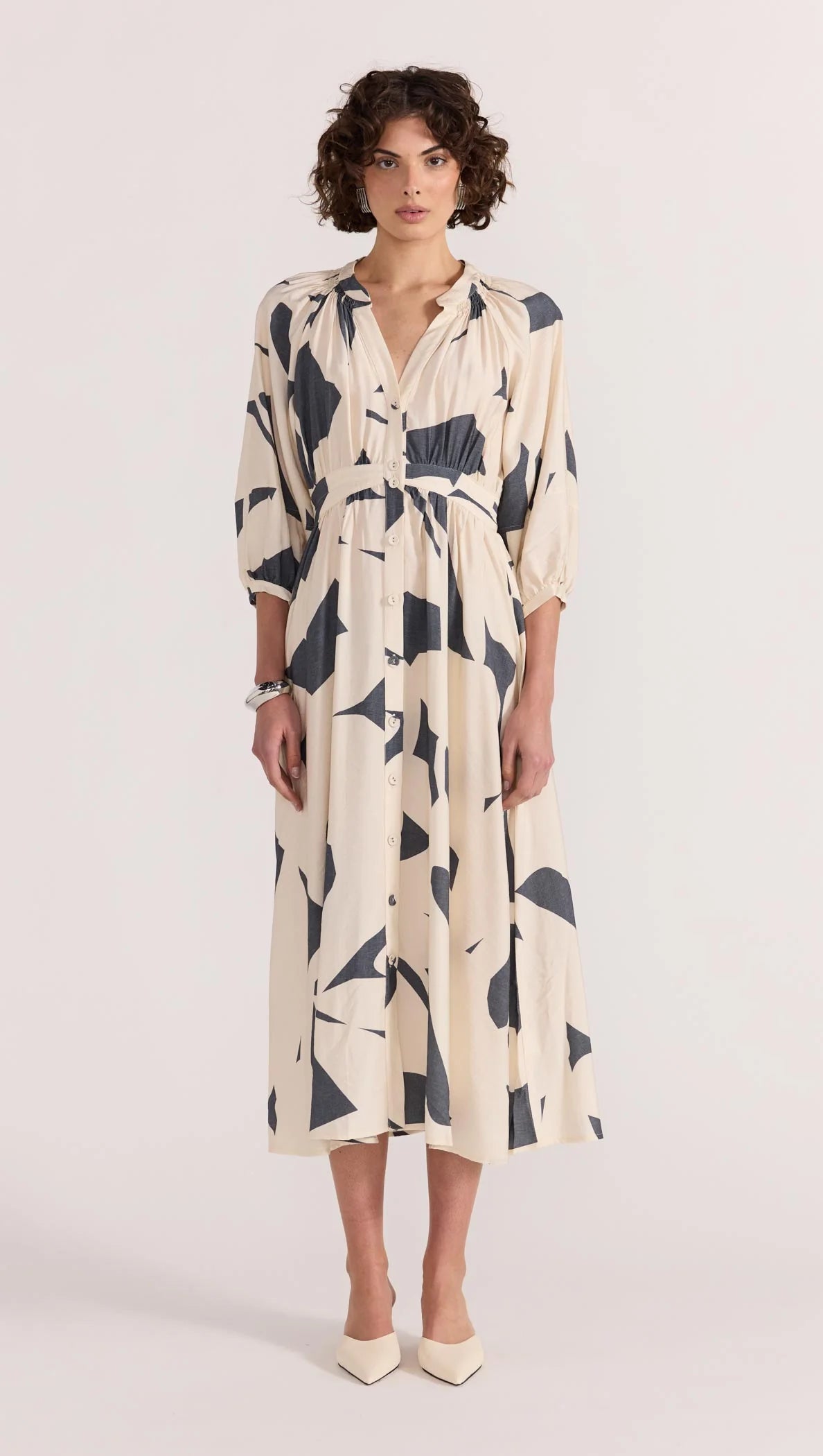 Staple the Label Aura Midi Dress in Abstract - the tartan fox