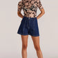 Staple the Label Elena Denim Short in Indigo - the tartan fox