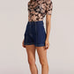 Staple the Label Elena Denim Short in Indigo - the tartan fox