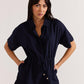 Staple the Label Elysia Playsuit in Navy - the tartan fox