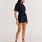 Staple the Label Elysia Playsuit in Navy - the tartan fox