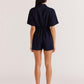 Staple the Label Elysia Playsuit in Navy - the tartan fox