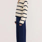 Staple the Label Frankie Stripe Jumper in Cream/Navy - the tartan fox