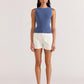 Staple the Label Gracie Knit Tank in French Blue - the tartan fox