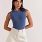 Staple the Label Gracie Knit Tank in French Blue - the tartan fox